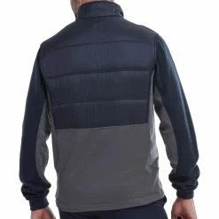 FootJoy FJ Hybrid Padded Jacket - Navy/Charcoal -Golf Clothing Sales Shop footjoy hybrid insulated padded jacket navy grey 4