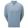 FootJoy Pin Dot Print Chill-Out Pullover - Denim/Bluestone/Azure -Golf Clothing Sales Shop footjoy pin dot print chill out pullover denim bluestone azure 1