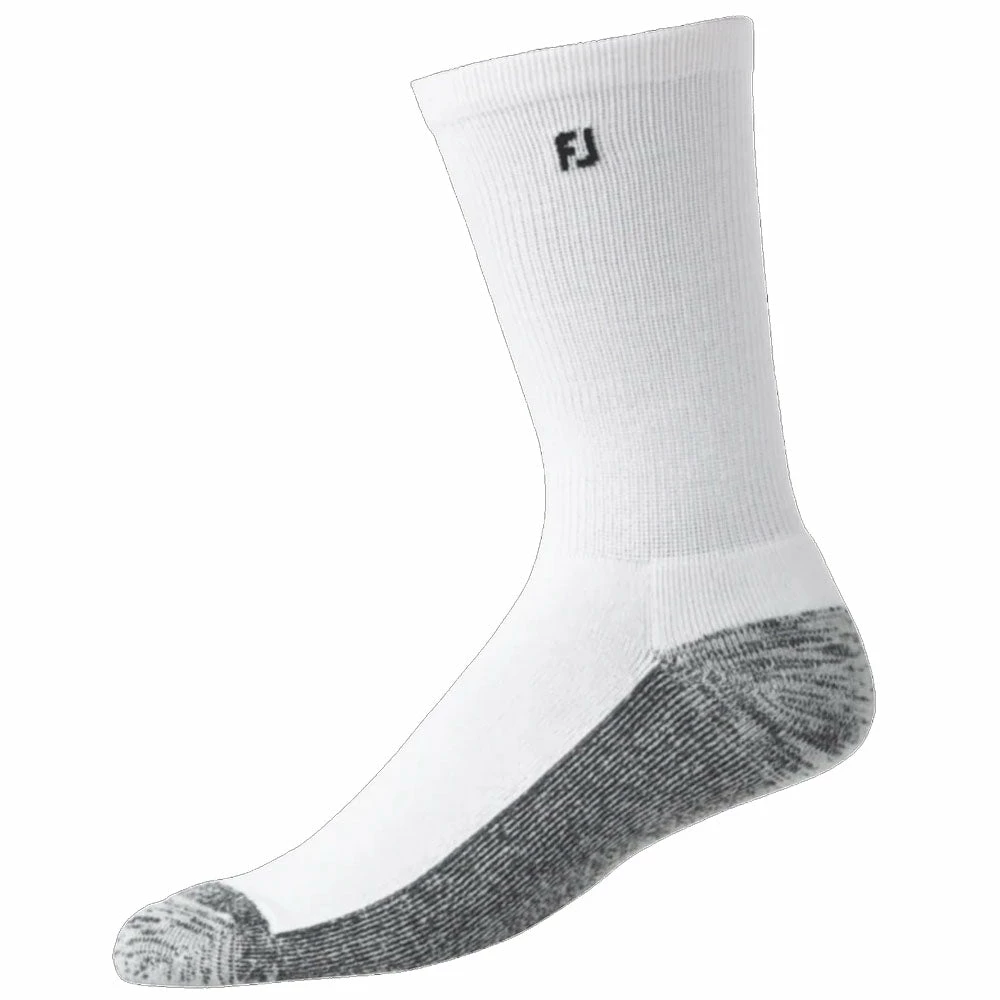 FootJoy ProDry Crew Socks - White/Grey 2 FootJoy ProDry Crew Socks - White/Grey