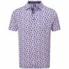 FootJoy Shadow Palm Print Pique Polo Shirt - Lavender/Navy -Golf Clothing Sales Shop footjoy shadow palm print pique polo shirt lavender 1