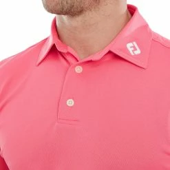 FootJoy Stretch Pique Solid Polo Shirt - Watermelon -Golf Clothing Sales Shop footjoy stretch pique solid polo shirt watermelon 5