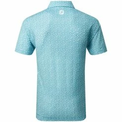 FootJoy Tossed Tulips Polo Shirt- Maui Blue/White -Golf Clothing Sales Shop footjoy tossed tulips polo shirt mauibluewhite 2