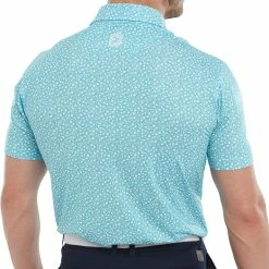 FootJoy Tossed Tulips Polo Shirt- Maui Blue/White -Golf Clothing Sales Shop footjoy tossed tulips polo shirt mauibluewhite 4