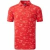 FootJoy Tropic Print Polo Shirt - Racing Red/White -Golf Clothing Sales Shop footjoy tropic print polo shirt racingredwhite 1