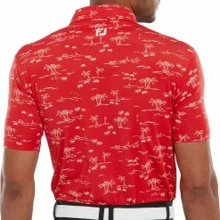 FootJoy Tropic Print Polo Shirt - Racing Red/White 10 FootJoy Tropic Print Polo Shirt - Racing Red/White -Golf Clothing Sales Shop footjoy tropic print polo shirt racingredwhite 4