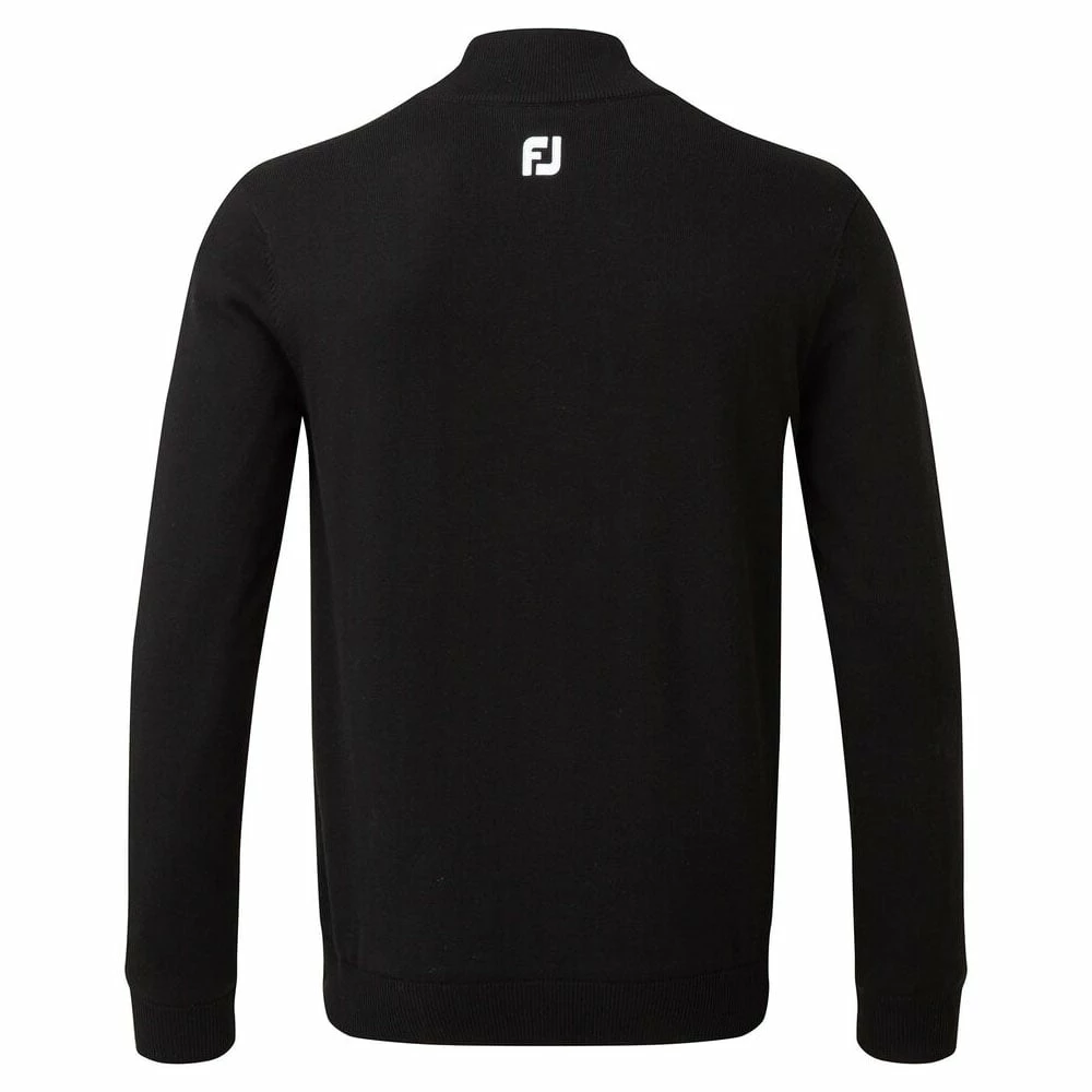 FootJoy Wool Blend 1/2 Zip Lined Pullover - Black 4 FootJoy Wool Blend 1/2 Zip Lined Pullover - Black - Image 2