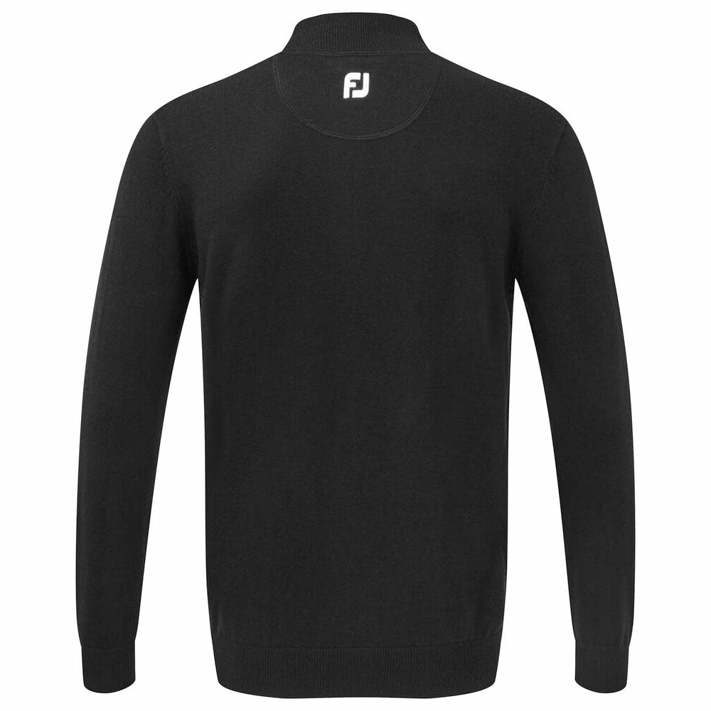 Golf Clearance Online FootJoy Wool Blend 1/2 Zip Pullover - Black 4 Golf Clearance Online FootJoy Wool Blend 1/2 Zip Pullover - Black - Image 2