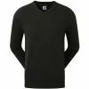 Footjoy Wool Blend V-Neck Pullover - Black -Golf Clothing Sales Shop footjoy wool v neck blk