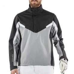 Galvin Green Abe Gore-Tex 1/2 Zip Waterproof Jacket - Sharkskin/Black 9 Galvin Green Abe Gore-Tex 1/2 Zip Waterproof Jacket - Sharkskin/Black -Golf Clothing Sales Shop galvin green abe 12 zip jacket sharkskinblack 3