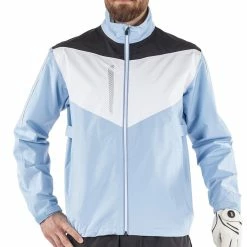 Galvin Green Armstrong Gore-Tex Paclite Waterproof Jacket - Blue Bell/White/Black -Golf Clothing Sales Shop galvin green armstrong jacket gore tex paclite bluebellwhiteblack 3