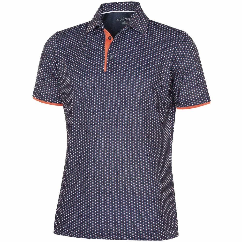 Galvin Green Mark V8+ Polo Shirt - Navy/Orange 3 Galvin Green Mark V8+ Polo Shirt - Navy/Orange