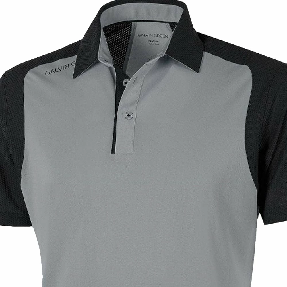 Galvin Green Massimo Ventil8+ Polo Shirt - Sharkskin/Black 11 Galvin Green Massimo Ventil8+ Polo Shirt - Sharkskin/Black - Image 9