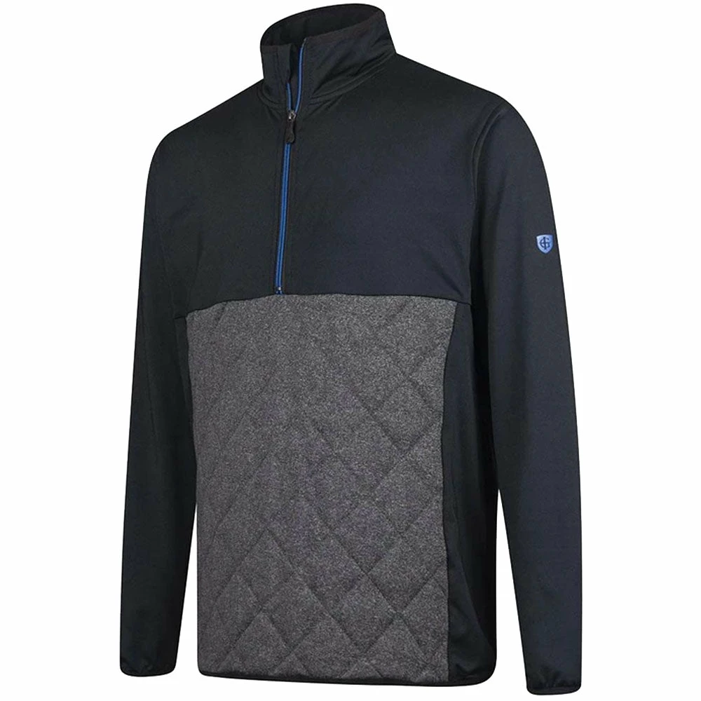 Island Green 1/4 Zip Wind Jacket - Black/Charcoal Marl/Turquoise 3 Island Green 1/4 Zip Wind Jacket - Black/Charcoal Marl/Turquoise