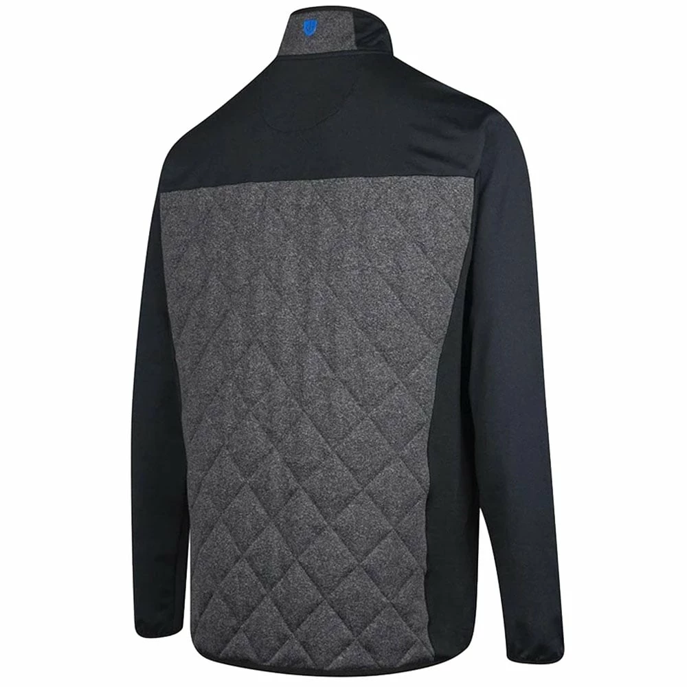 Island Green 1/4 Zip Wind Jacket - Black/Charcoal Marl/Turquoise 4 Island Green 1/4 Zip Wind Jacket - Black/Charcoal Marl/Turquoise - Image 2