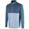 Island Green Ribbed Yoke 1/4 Zip Pullover - Airforce/Aqua/Turquoise 2 Island Green Ribbed Yoke 1/4 Zip Pullover - Airforce/Aqua/Turquoise -Golf Clothing Sales Shop island green ribbed yoke top layer airforceaquaturquoise 1
