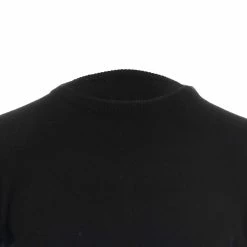 ProQuip Lambswool Water Repellent Crew Neck Golf Sweater - Black -Golf Clothing Sales Shop lambswool water repellant crew neck black 1