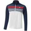 Mizuno Breeze Elite Stripe 1/4 Zip Pullover - Deep Navy 1 Mizuno Breeze Elite Stripe 1/4 Zip Pullover - Deep Navy -Golf Clothing Sales Shop mizuno breeze elite st 14 zip deep navy 1