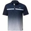 Mizuno Quick Dry Elite Gradient Polo Shirt - Deep Navy -Golf Clothing Sales Shop mizuno quick dry elite gradient polo deep navy 1