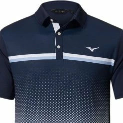Mizuno Quick Dry Elite Gradient Polo Shirt - Deep Navy -Golf Clothing Sales Shop mizuno quick dry elite gradient polo deep navy 3