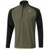 Mizuno Winter Breeze Bloc 1/4 Zip Pullover - Olive
