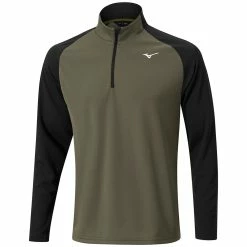 Mizuno Winter Breeze Bloc 1/4 Zip Pullover - Olive