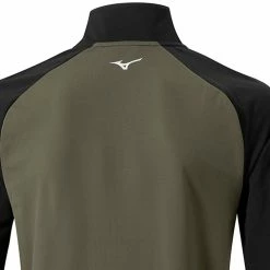 Mizuno Winter Breeze Bloc 1/4 Zip Pullover - Olive -Golf Clothing Sales Shop mizuno winter breeze bloc quarter zip pullover olive 4