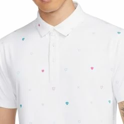 Nike Dri-FIT Player Printed Polo Shirt - White/Brushed Silver -Golf Clothing Sales Shop nike dri fit player printed polo white brushed silver 5