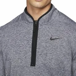 Nike Dri-FIT Victory 1/2 Zip Pullover - Obsidian/Pure/Black -Golf Clothing Sales Shop nike dri fit victory 12 zip pullover obsidianpureblack 3 6