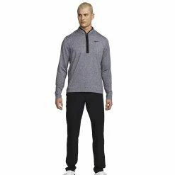 Nike Dri-FIT Victory 1/2 Zip Pullover - Obsidian/Pure/Black -Golf Clothing Sales Shop nike dri fit victory 12 zip pullover obsidianpureblack 4 6