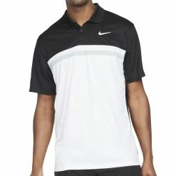 Nike Dri-FIT Victory Polo Shirt - Black/White/Light Smoke Grey -Golf Clothing Sales Shop nike dri fit victory polo shirt blackwhitelightsmokegrey 4