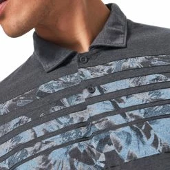 Oakley Azalea Stripe Polo Shirt - Blackout Heather 11 Oakley Azalea Stripe Polo Shirt - Blackout Heather -Golf Clothing Sales Shop oakley azalea stripe polo shirt blackout heather 5