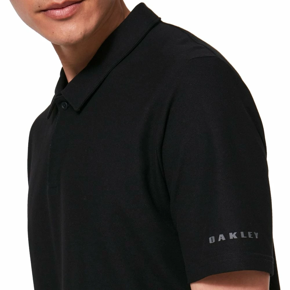 Oakley Contender Stripe Polo Shirt - Blackout 7 Oakley Contender Stripe Polo Shirt - Blackout - Image 5