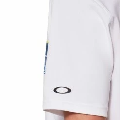 Oakley Dimension Stripe RC Polo Shirt - White -Golf Clothing Sales Shop oakley dimension stripe polo shirt white 4 6