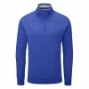 Oscar Jacobson Anders Lined 1/2 Zip Sweater - Royal Blue
