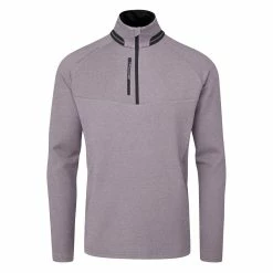 Oscar Jacobson Thomson Zip Neck Sweater - Light Plum