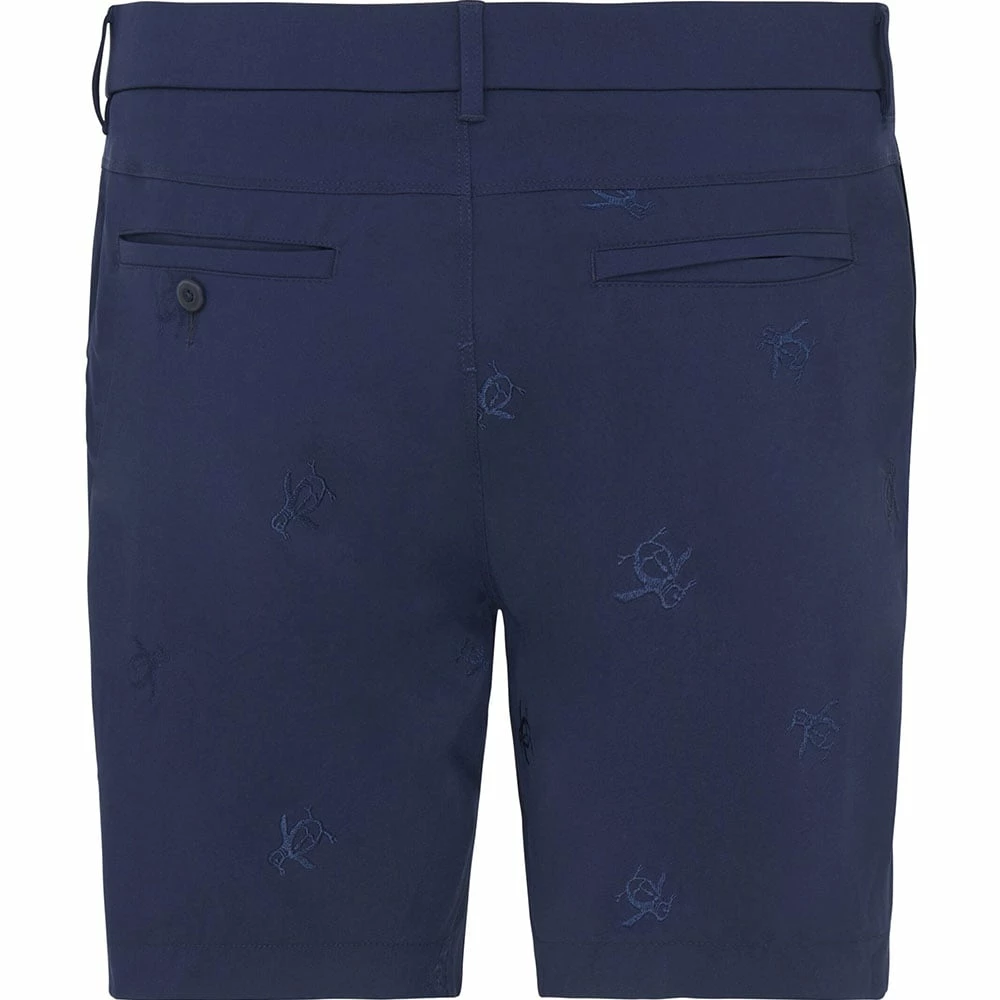 Original Penguin All-Over Pete Embroidery Shorts - Black Iris - Image 2