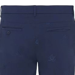 Original Penguin All-Over Pete Embroidery Shorts - Black Iris -Golf Clothing Sales Shop original penguin all over pete embroidery shorts black iris 4
