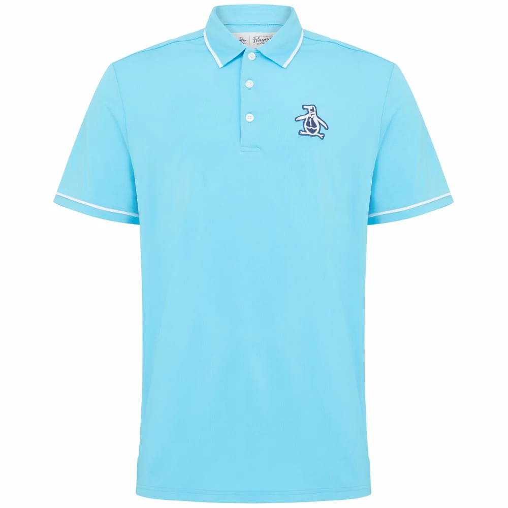 Original Penguin Heritage Piped Polo Shirt - Aquarius