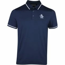 Original Penguin Heritage Piped Polo Shirt - Black Iris