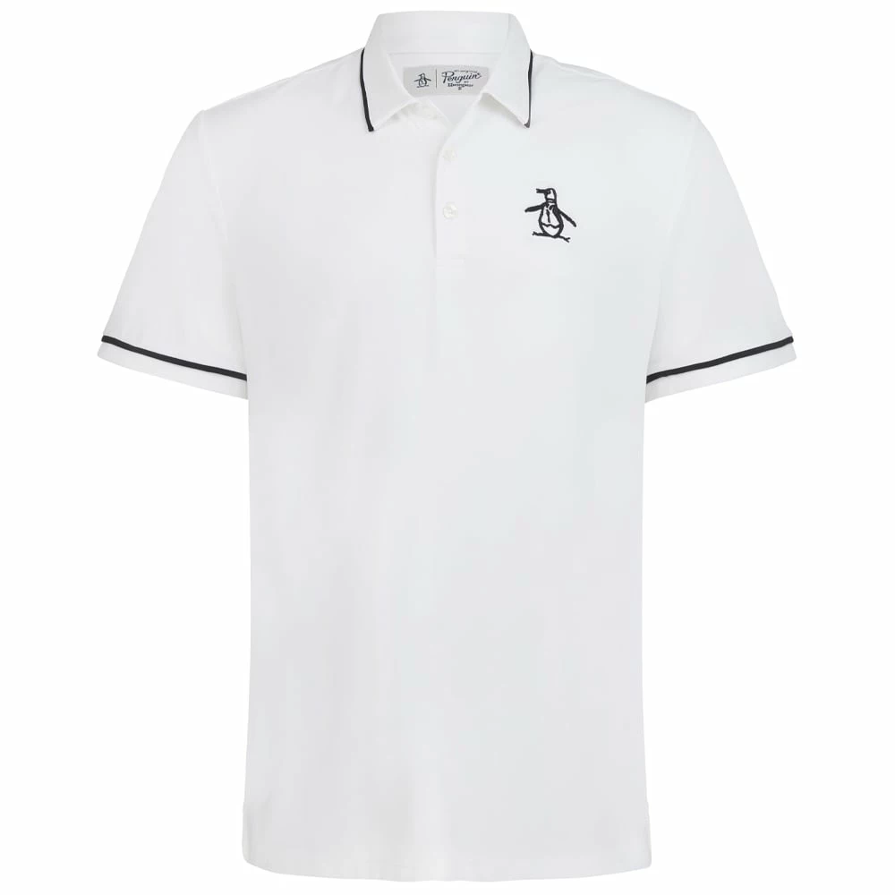 Original Penguin Heritage Piped Polo Shirt - Bright White