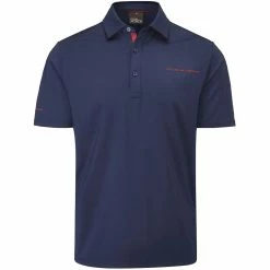 Oscar Jacobson Chap II Tour Polo Shirt - Navy/Jewel Red