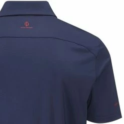 Oscar Jacobson Chap II Tour Polo Shirt - Navy/Jewel Red -Golf Clothing Sales Shop oscar jacobson chap ii tour polo shirt navyjewelred 4