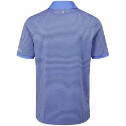 Oscar Jacobson Chester Polo Shirt - Grey Marl/Mid Blue