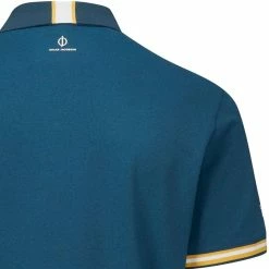 Oscar Jacobson Durham Tour Polo Shirt - Teal/Ochre -Golf Clothing Sales Shop oscar jacobson durham tour polo shirt tealochre 4