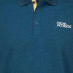 Oscar Jacobson Durham Tour Polo Shirt - Teal/Ochre -Golf Clothing Sales Shop oscar jacobson durham tour polo shirt tealochre 5