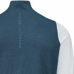 Oscar Jacobson Lodstock Tour 1/2 Zip Pullover - Teal/White -Golf Clothing Sales Shop oscar jacobson lodstock tour 14 zip pullover tealwhite 4