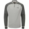 Oscar Jacobson Redfern 1/2 Zip Jacket - Light Grey -Golf Clothing Sales Shop oscar jacobson redfern 12 zip jacket light grey 1