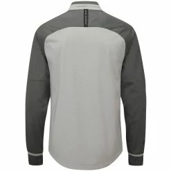 Oscar Jacobson Redfern 1/2 Zip Jacket - Light Grey -Golf Clothing Sales Shop oscar jacobson redfern 12 zip jacket light grey 3