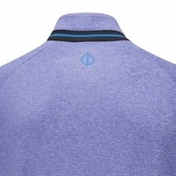 Oscar Jacobson Tarren Mid Layer 1/2 Zip Pullover - Blue Marl -Golf Clothing Sales Shop oscar jacobson tarren mid layer pullover blue marl 4