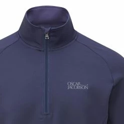 Oscar Jacobson Trent Tour Mid Layer 1/2 Zip Pullover - Solid Navy 7 Oscar Jacobson Trent Tour Mid Layer 1/2 Zip Pullover - Solid Navy -Golf Clothing Sales Shop oscar jacobson trent tour mid layer pullover solid navy 2